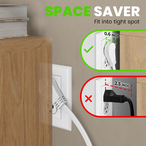 GEARit three-outlet extension cord powers multiple devices simultaneously.