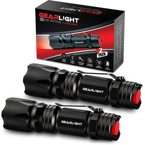 GearLight M3 mini flashlight with pocket clip ready for belt carry and fast access.