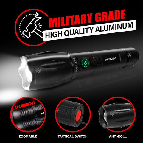 GearLight S1000 USB-C charging for fast, ready-to-use power.