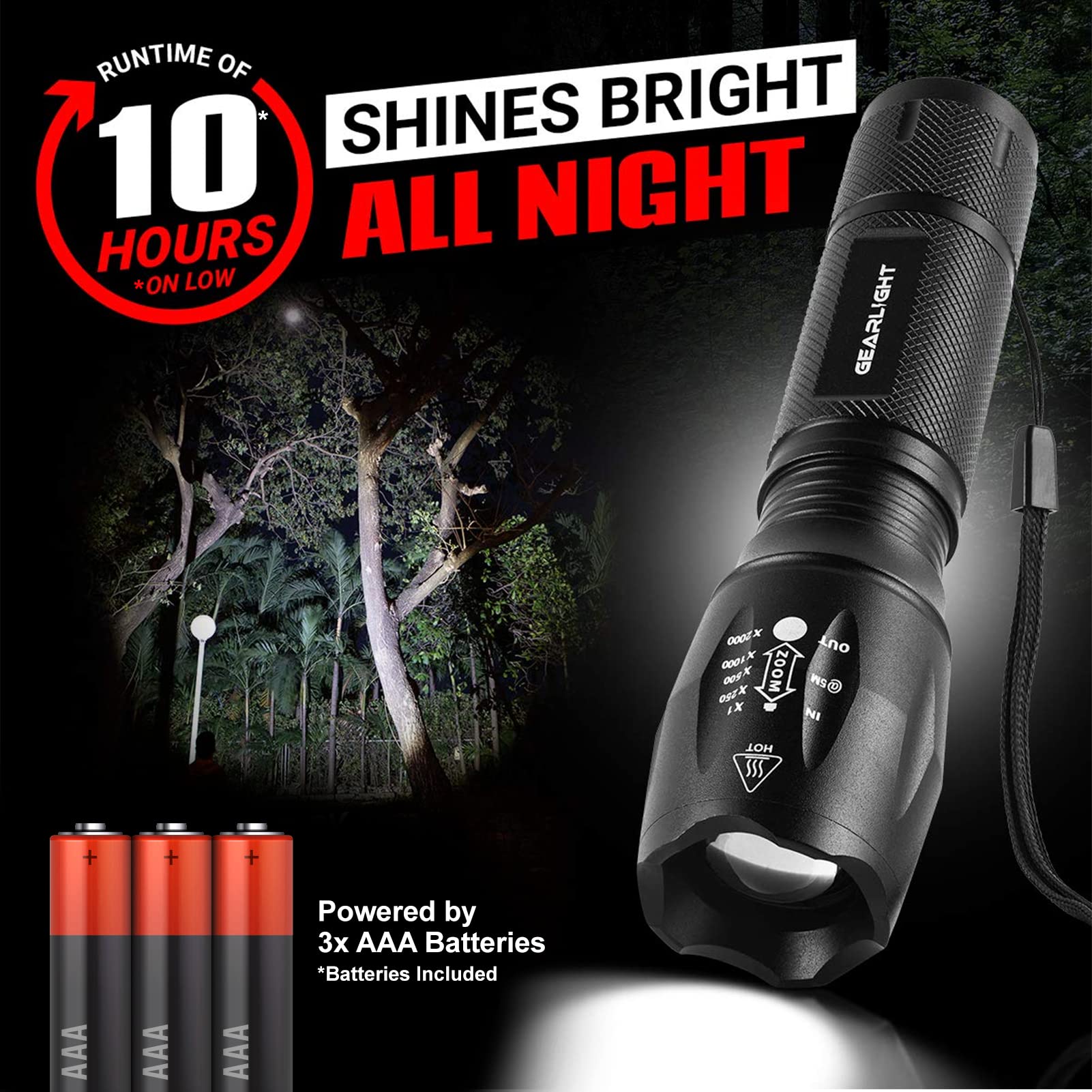 GearLight S1000 water-resistant body withstands harsh outdoor conditions.