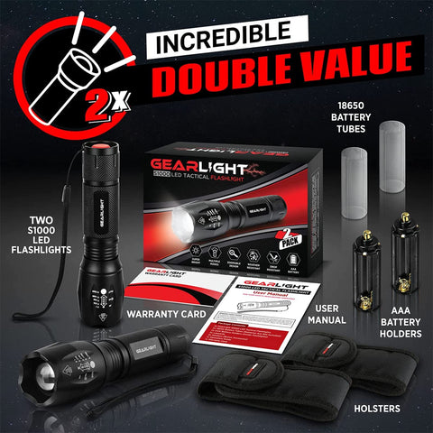 GearLight S1000 zoom beam highlights details at distance for outdoor tasks.