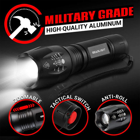 GearLight S1000 zoom beam enables long-range visibility for outdoor adventures.