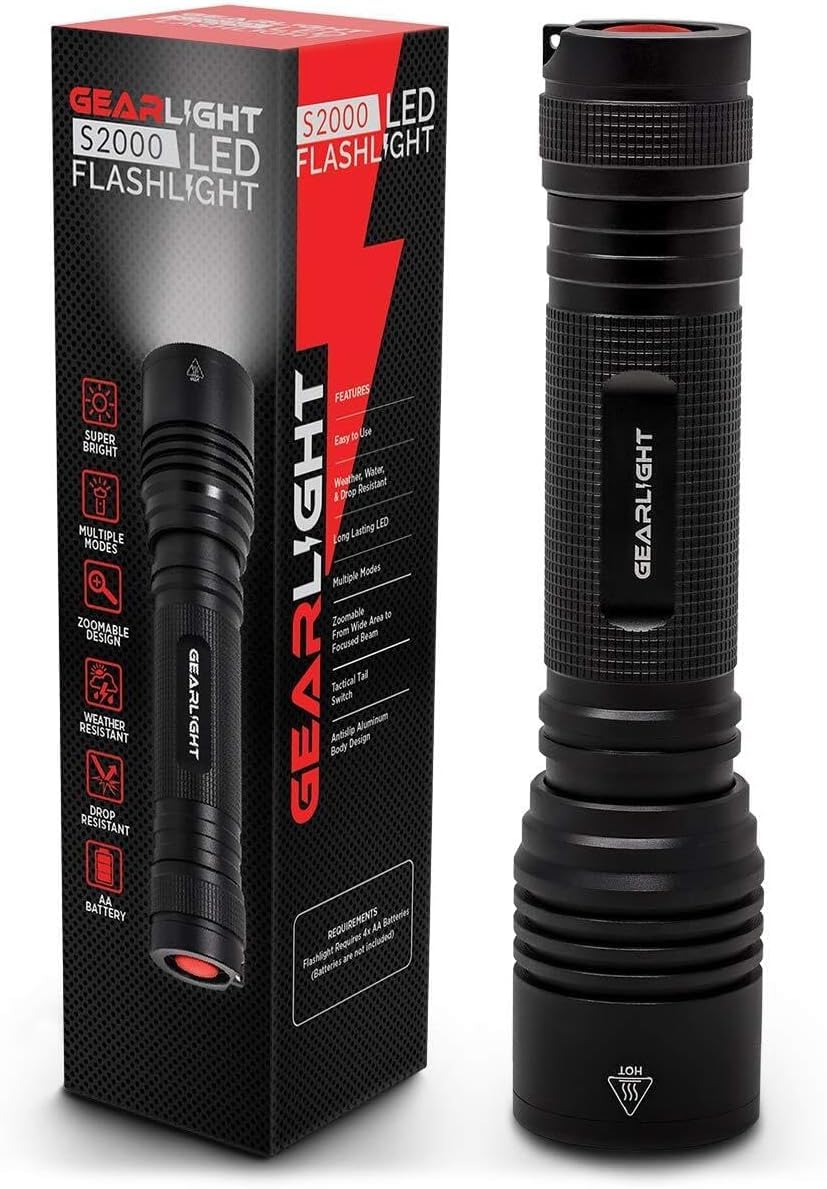 GearLight S2000 battery compartment close-up for quick power access during outdoor emergencies.