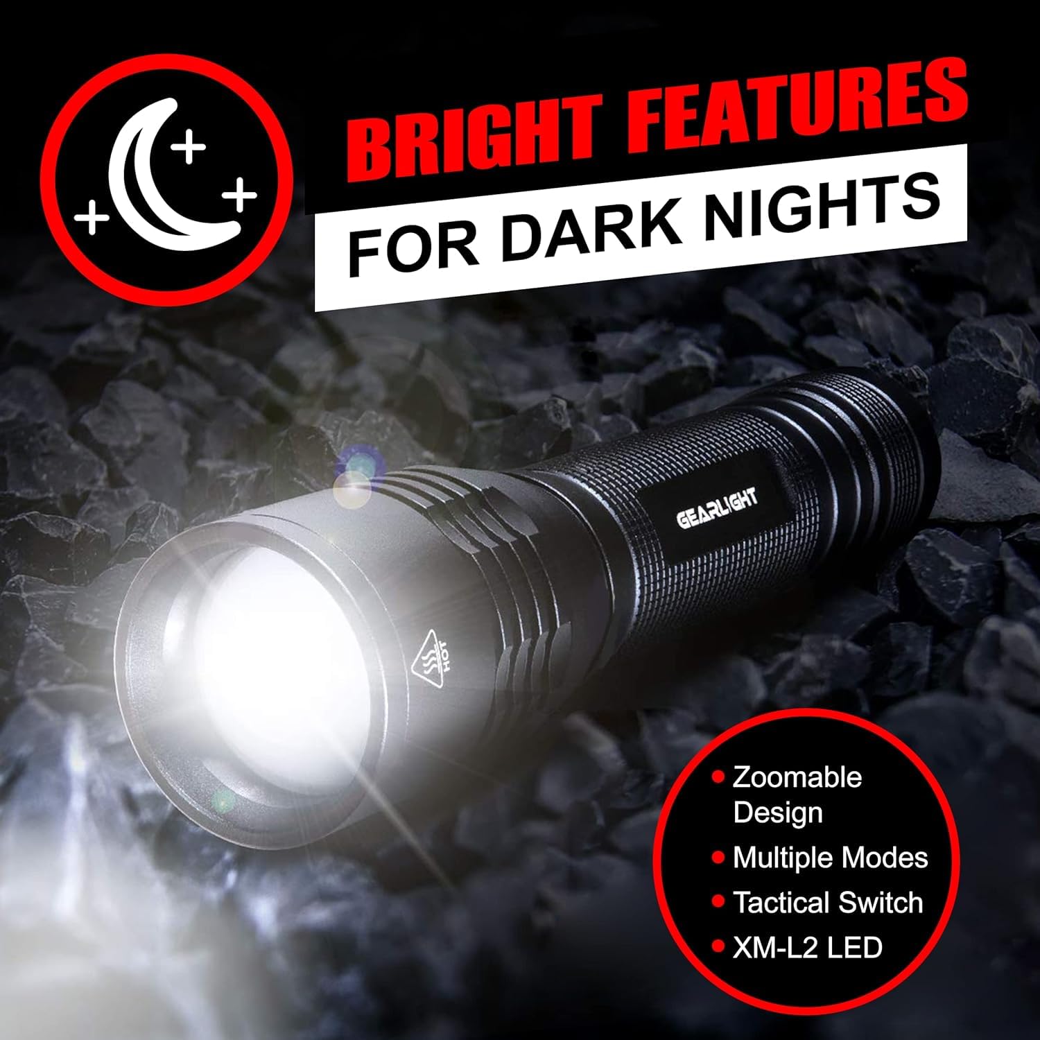 GearLight S2000 four AA batteries for reliable supply during outdoor activities.