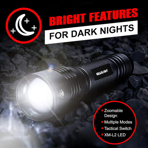 GearLight S2000 four AA batteries for reliable supply during outdoor activities.