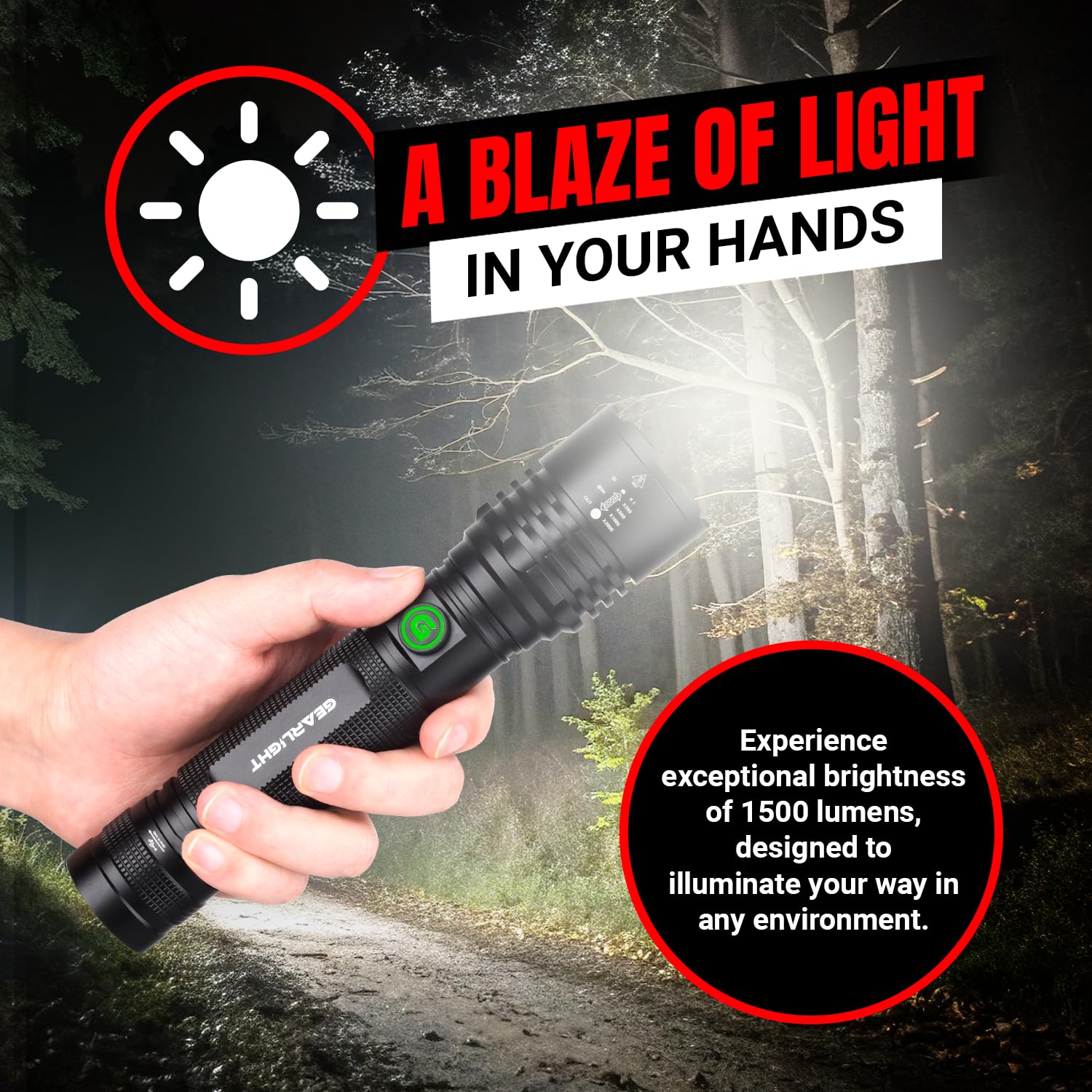 GearLight S2000 rugged aluminum body resists rain, snow, and drops.