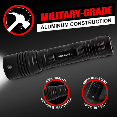 GearLight S2000 three-mode brightness enables adaptable lighting.