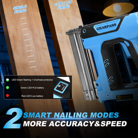 GEARPASS dual 2000mAh batteries ensure long sessions and quick recharges.