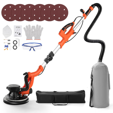 GEARPASS drywall sander with vacuum dust collector in use for cleaner work.