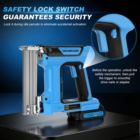 GEARPASS LED work light improves visibility in tight corners.