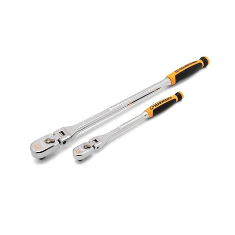 GEARWRENCH 120XP teardrop ratchet with enclosed head resists dirt.