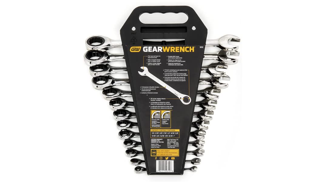 GearWrench 13-piece ratcheting wrench set, designed for tight spaces to speed up projects