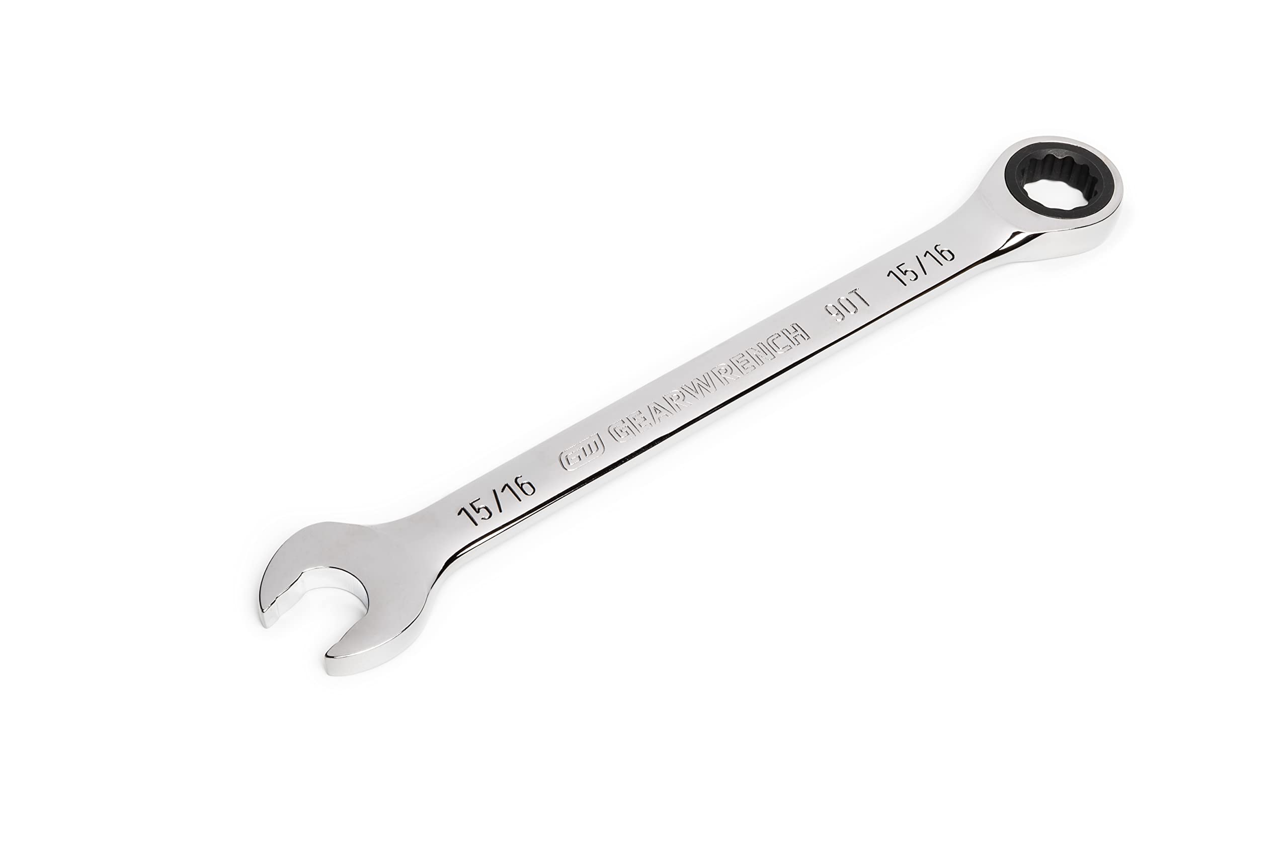 GEARWRENCH 15/16-inch swing arch wrench used in tight space for precise fastener access