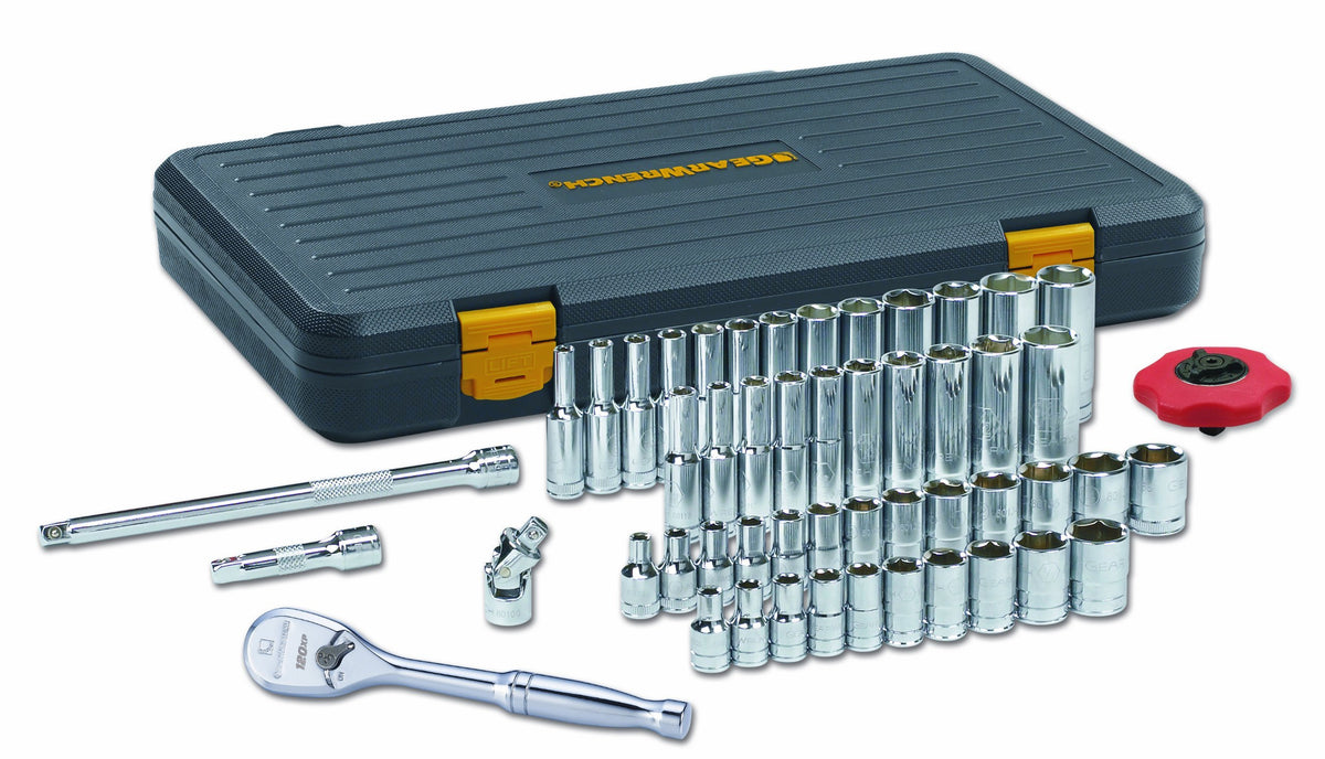 GEARWRENCH 51pc 1/4 drive set ready for quick auto repairs