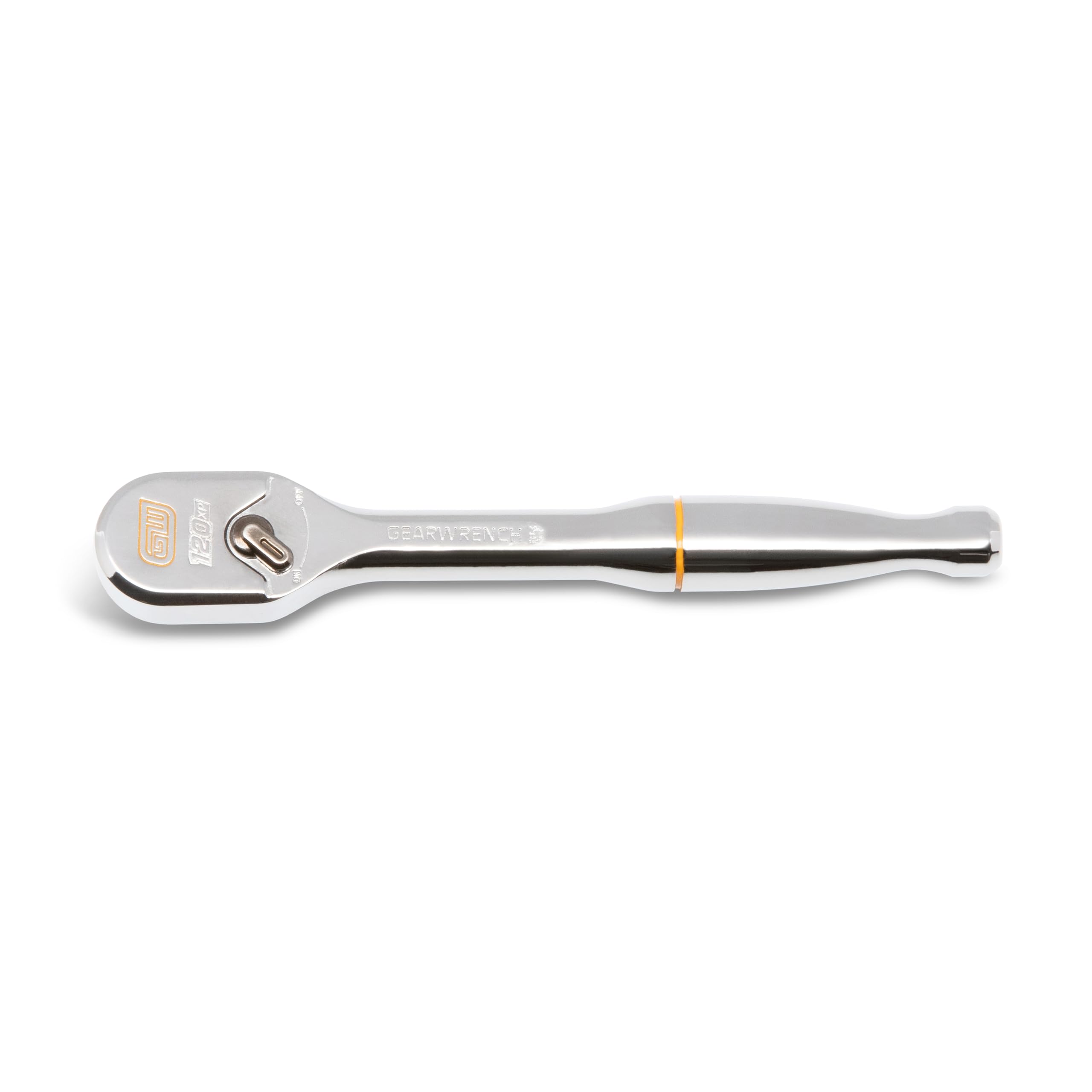 GEARWRENCH 81011XP ratchet with full polish chrome finish for easy cleaning and durability.