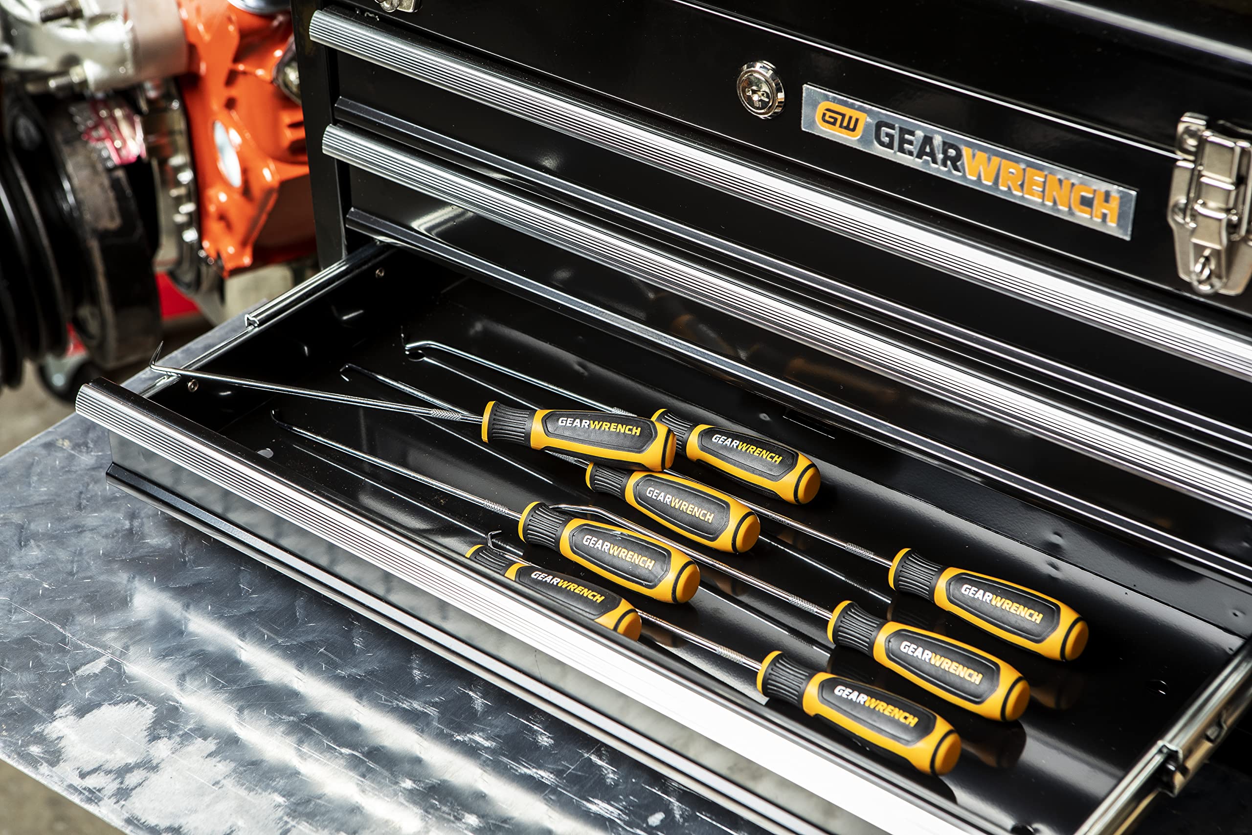 GEARWRENCH 8pc long hook and pick set 84010H professional-grade durability you can rely on.