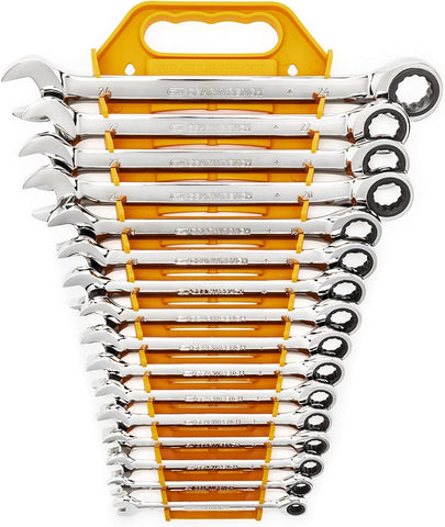 GEARWRENCH 9416 set closeup shows fast ratcheting for tight spots