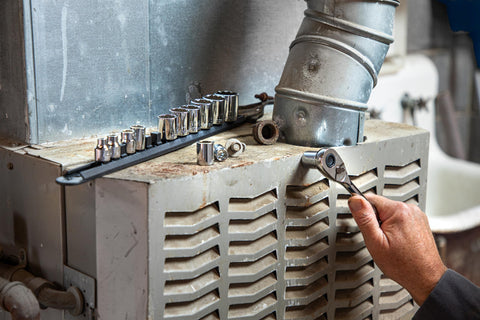GearWrench bright full polish chrome finish resists corrosion and cleans easily.