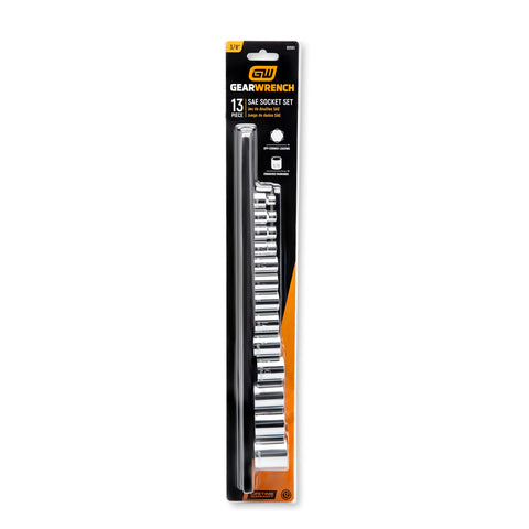 GearWrench chamfered opening guides fasteners into sockets smoothly.