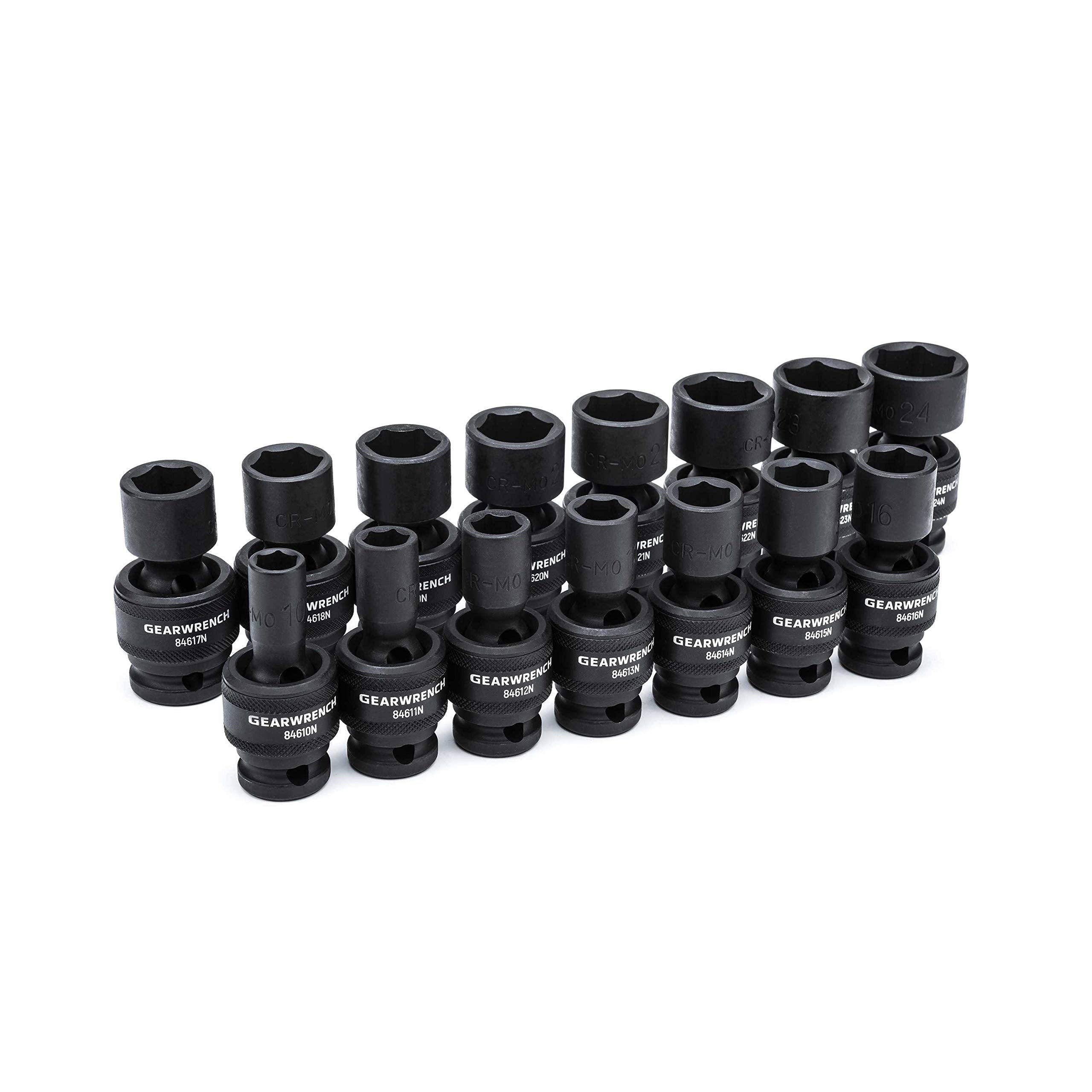 GEARWRENCH sockets built from chrome molybdenum steel deliver enduring durability under heavy use.