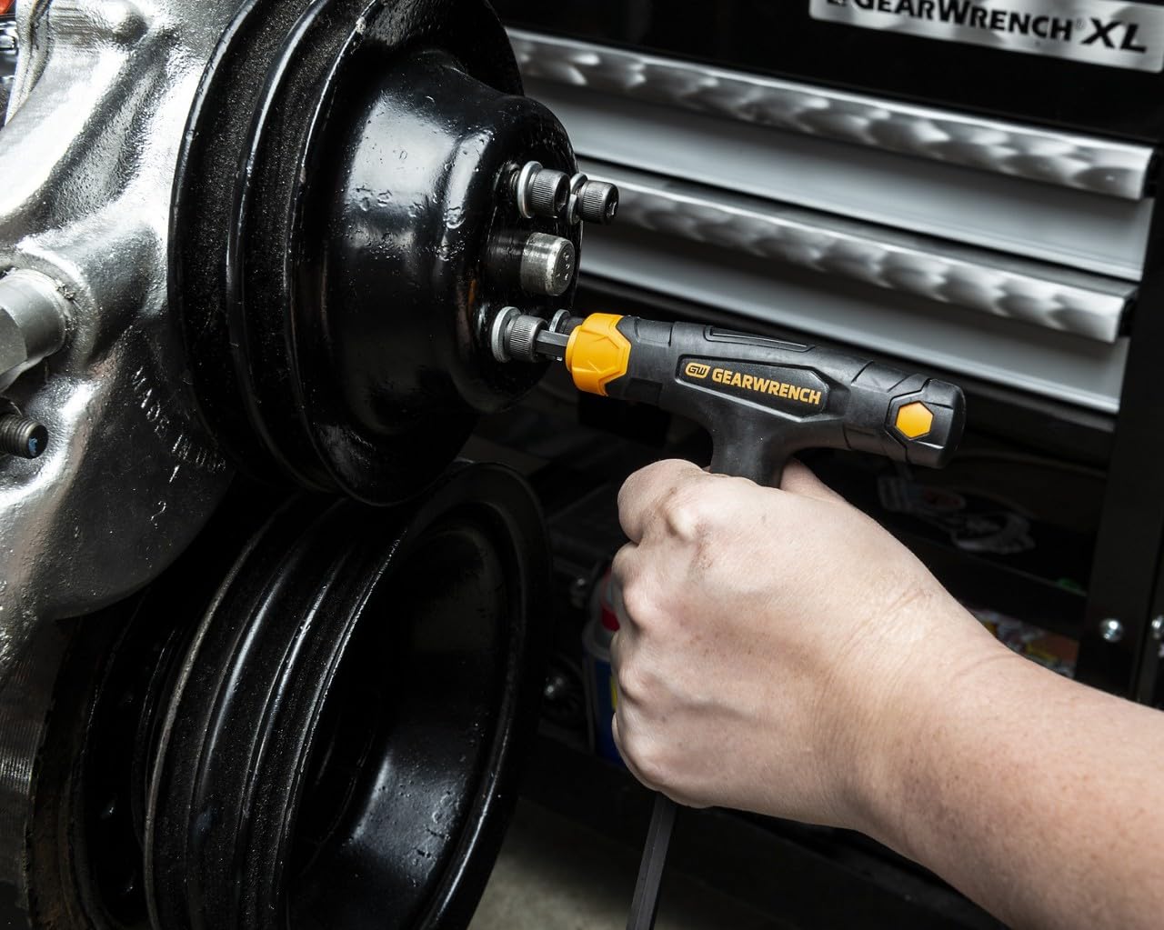 GearWrench compact case stores the eight-piece hex key set for on‑the‑go projects.