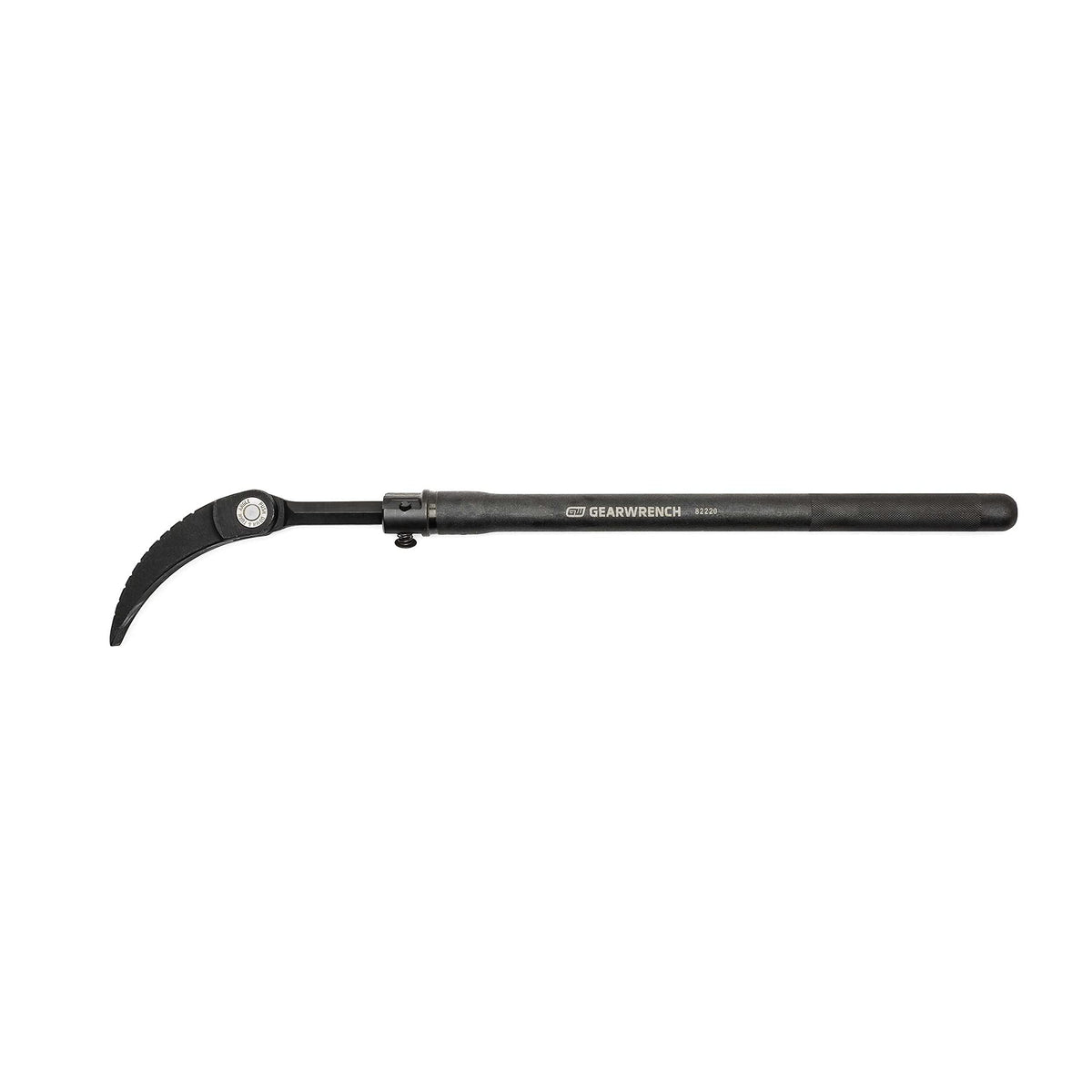 GEARWRENCH extendable pry bar offers extended reach for tight spaces.