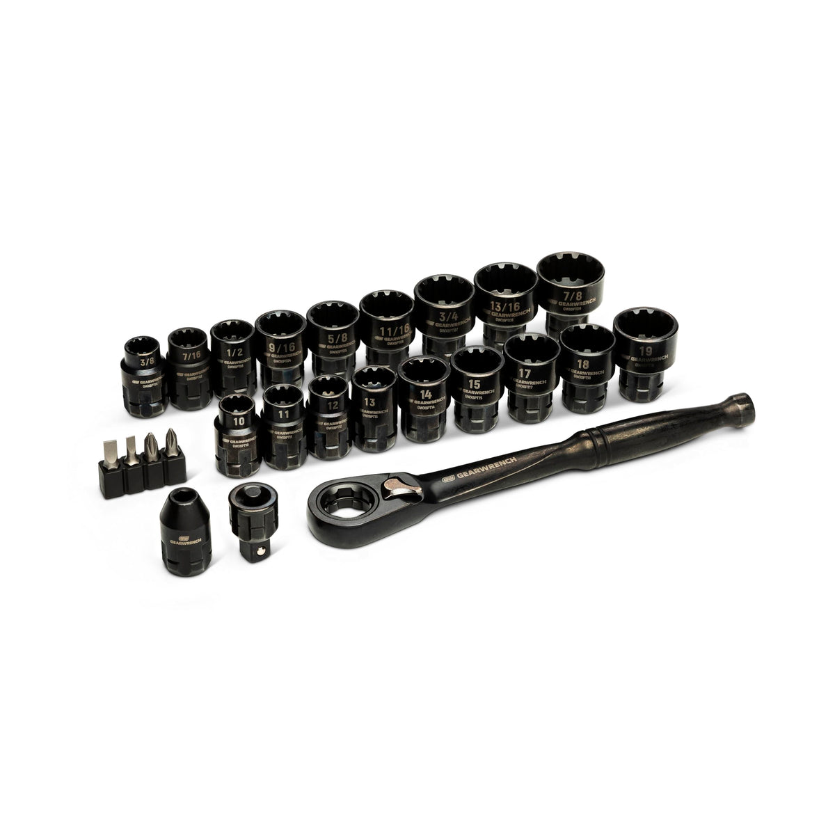 GearWrench GWX6PT25 pass-through ratchet in action for long threaded rods.