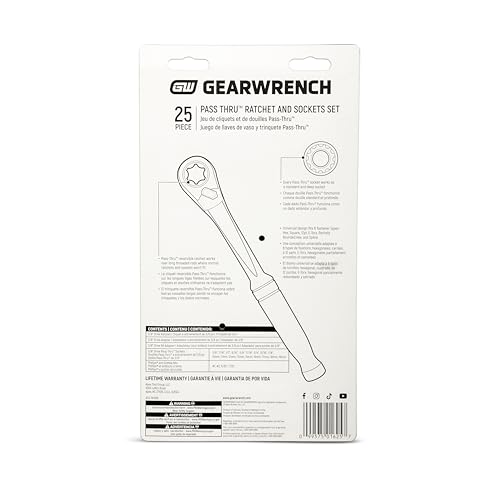 GearWrench GWX6PT25 socket rails and bits organize the workshop.