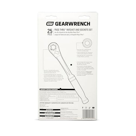 GearWrench GWX6PT25 socket rails and bits organize the workshop.