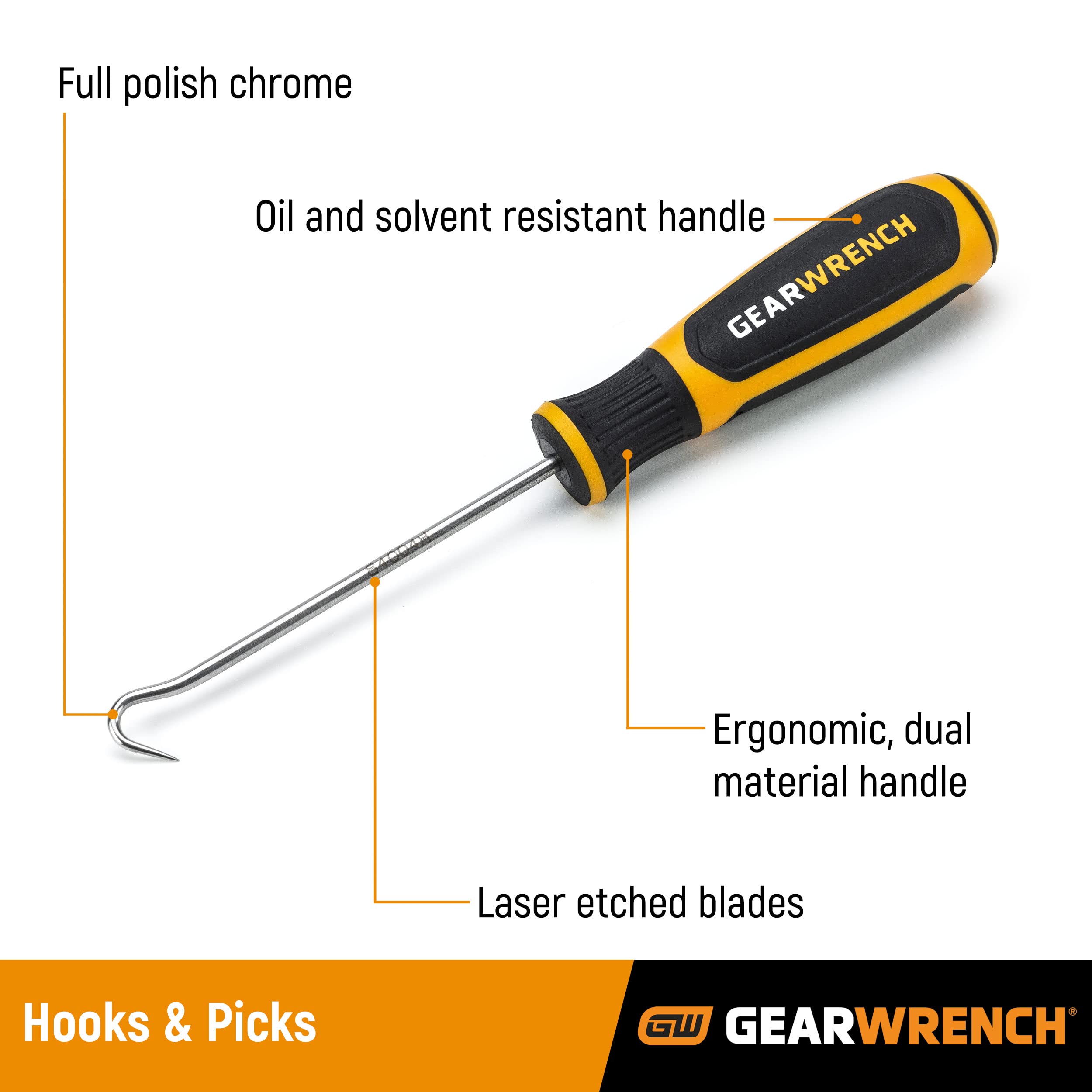 GEARWRENCH Polished alloy steel blades resist rust for lasting use