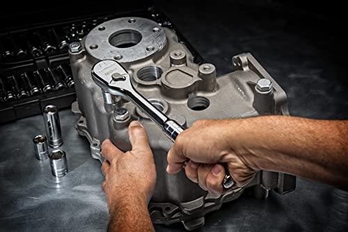 GEARWRENCH knurled-extension grip prevents slips