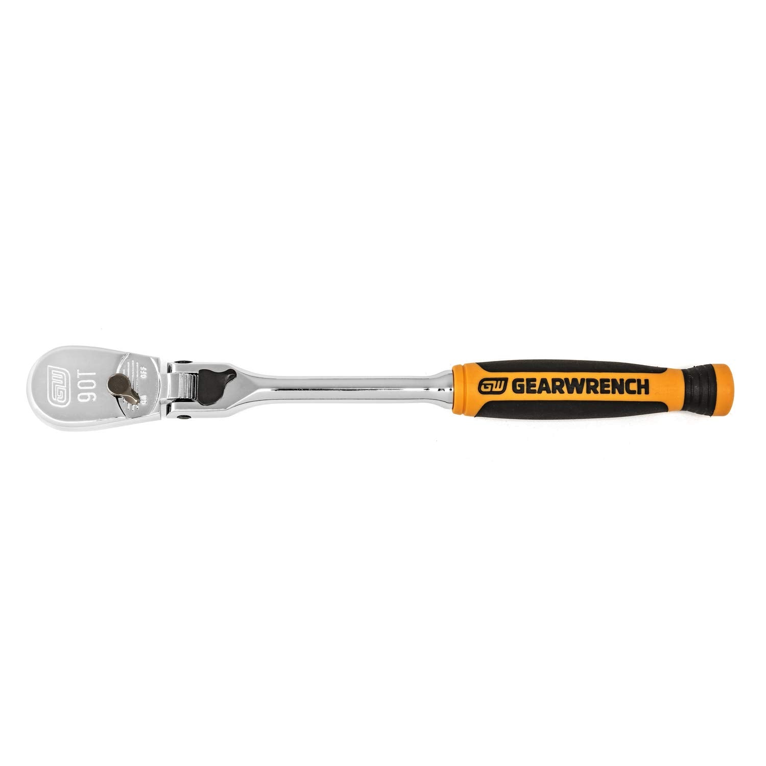 GearWrench locked-position flex head for stable angle control.