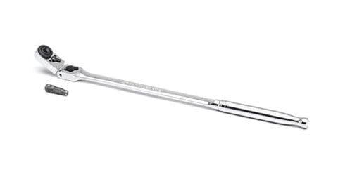 GEARWRENCH locking flex-head with 9 positions enables deep access.