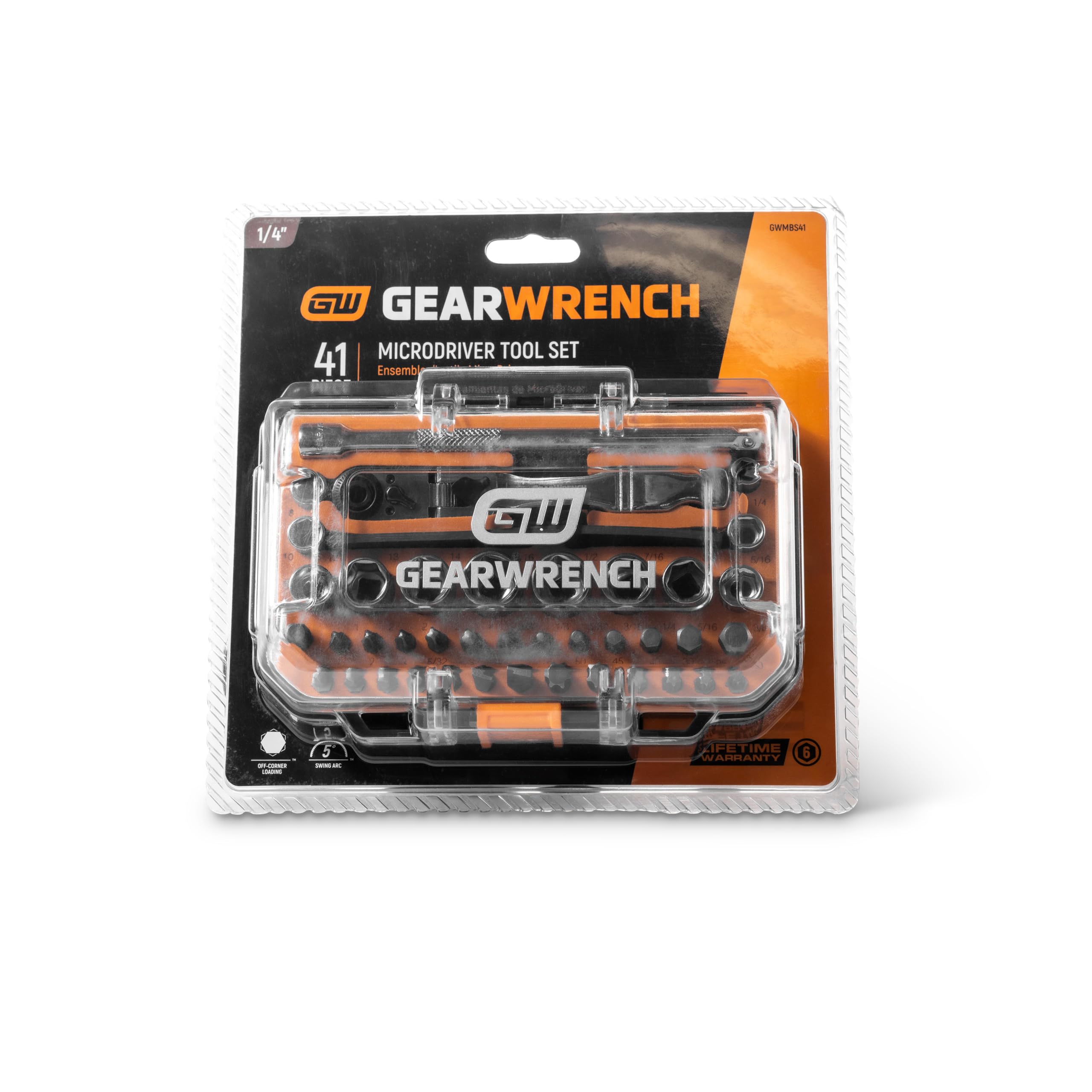 GEARWRENCH microdriver set with 1/4 drive ratchet for tight spots and precision work