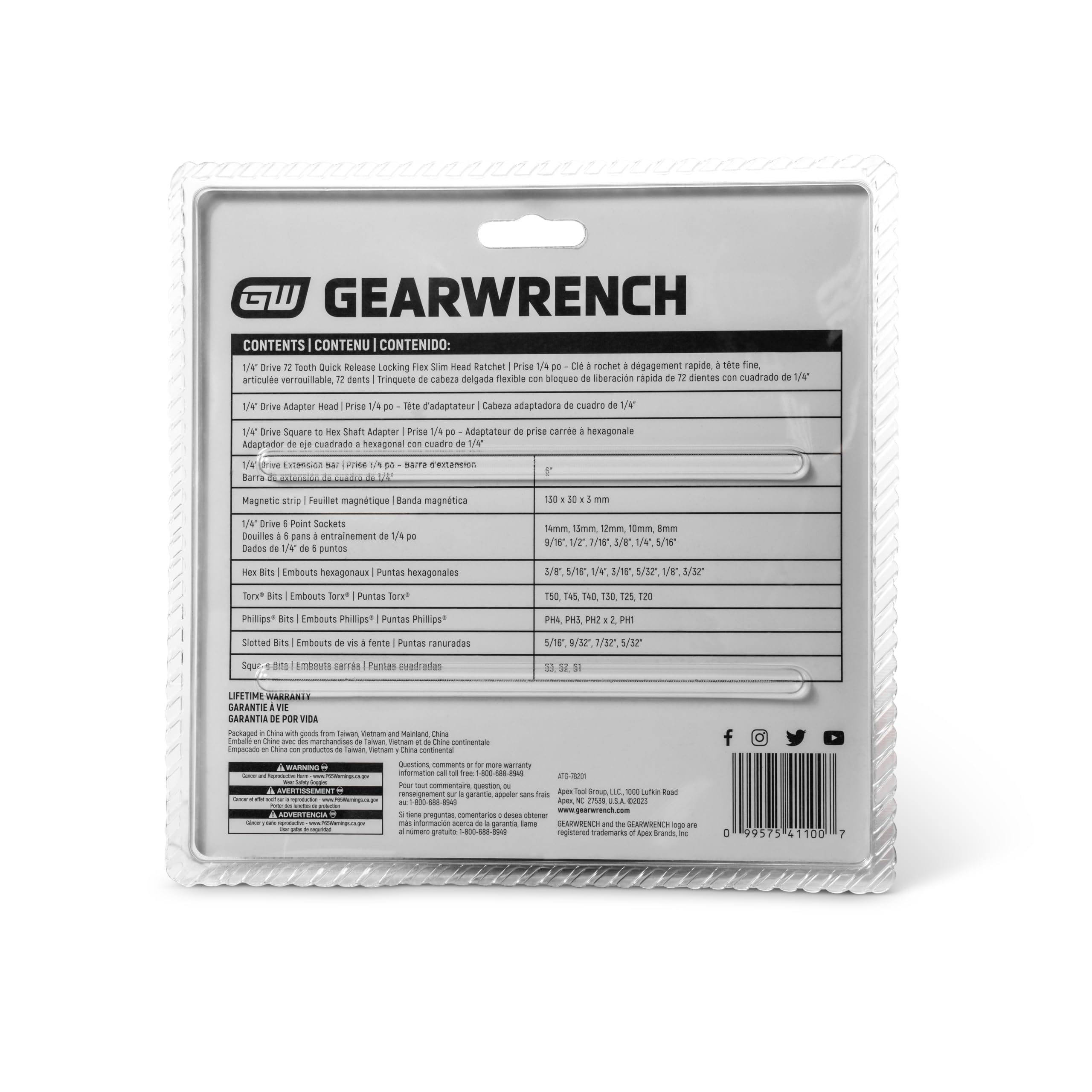 GEARWRENCH microdriver set includes 25 bits for hex, torx, and more