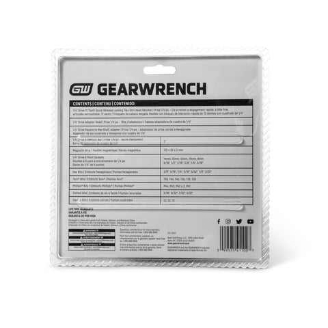 GEARWRENCH microdriver set includes 25 bits for hex, torx, and more