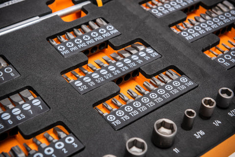 GearWrench multi-functional adapter head converts between bit driver and 1/4 drive.