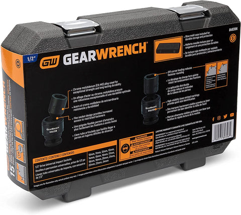 GEARWRENCH off-corner loading design reduces rounding and protects fasteners.