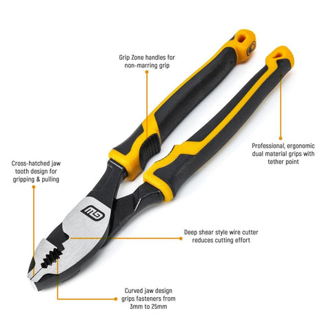 GearWrench Pitbull cross-hatched jaws for reliable gripping and pulling.