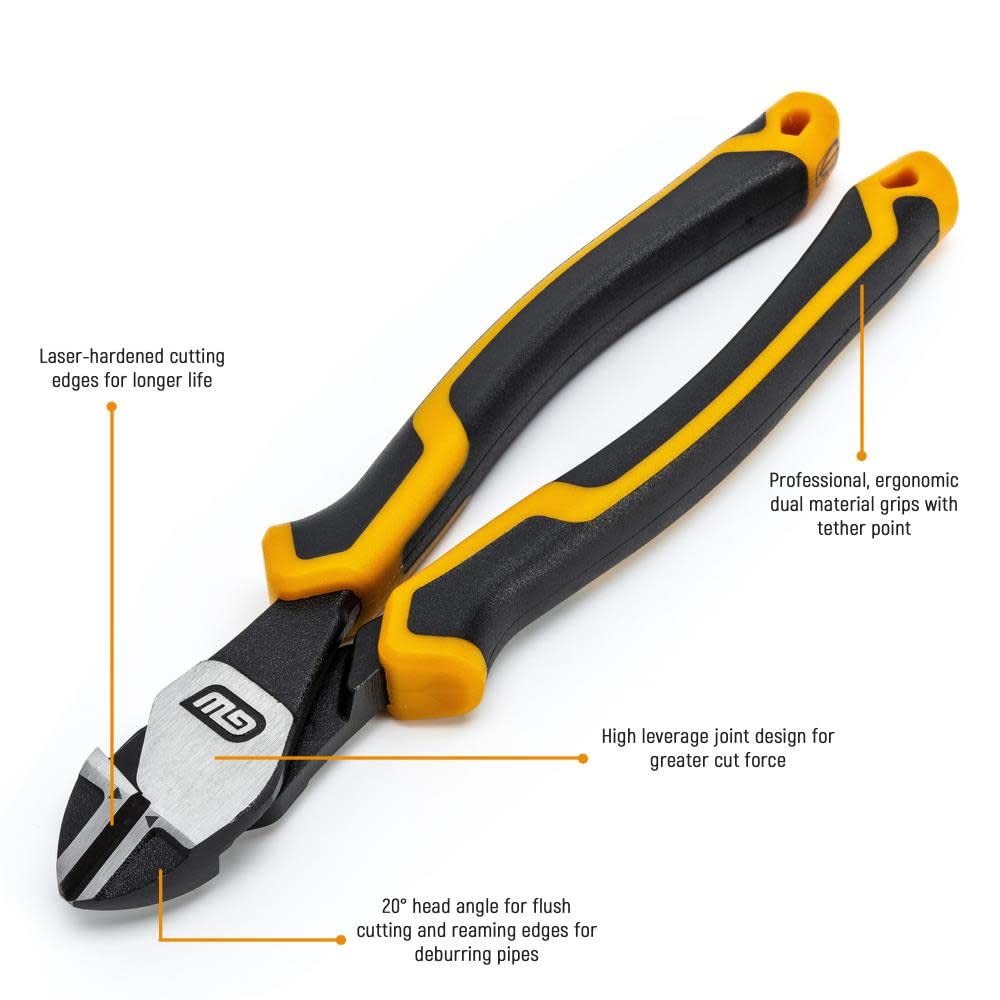 GearWrench Pitbull K9 Jaws grip pliers demonstrating secure hold on angled work.