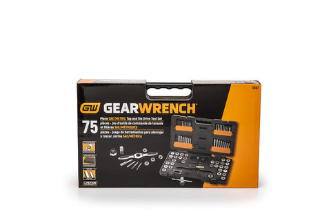 GEARWRENCH plug and pipe taps with adapters for versatile threading tasks.