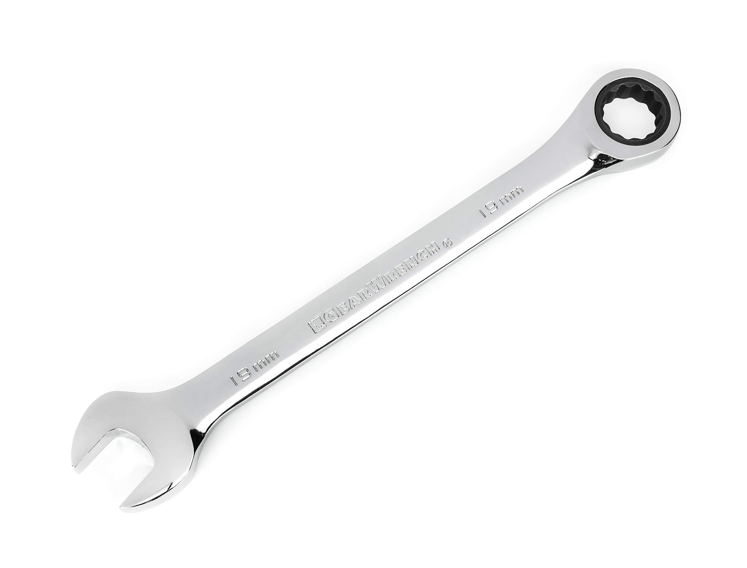 GearWrench open-end design demonstrates quick access to difficult fasteners.