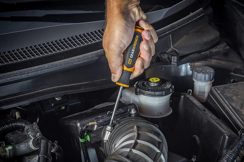 GEARWRENCH screwdriver-set packaging helps keep tools organized.