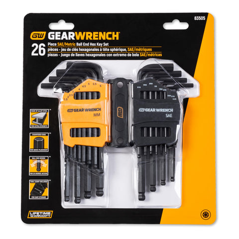 Caddy clearly marks sizes for fast selection with GearWrench.