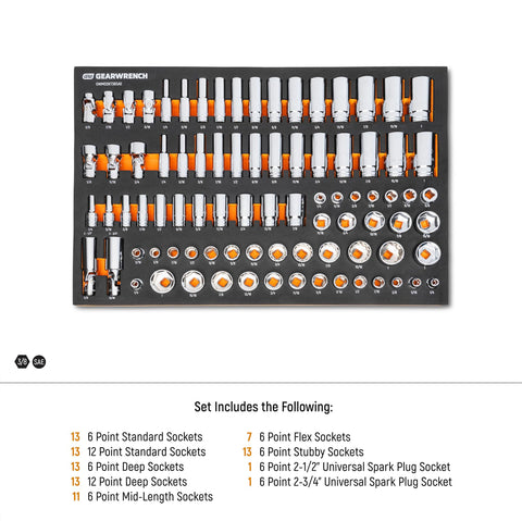 GEARWRENCH deep serration keeps fasteners in position.