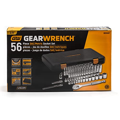 GEARWRENCH standard sockets covering 1/4 to 1 inch SAE range