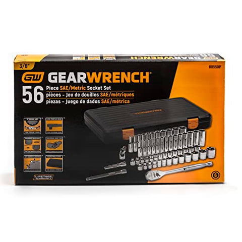 GEARWRENCH standard sockets covering 1/4 to 1 inch SAE range