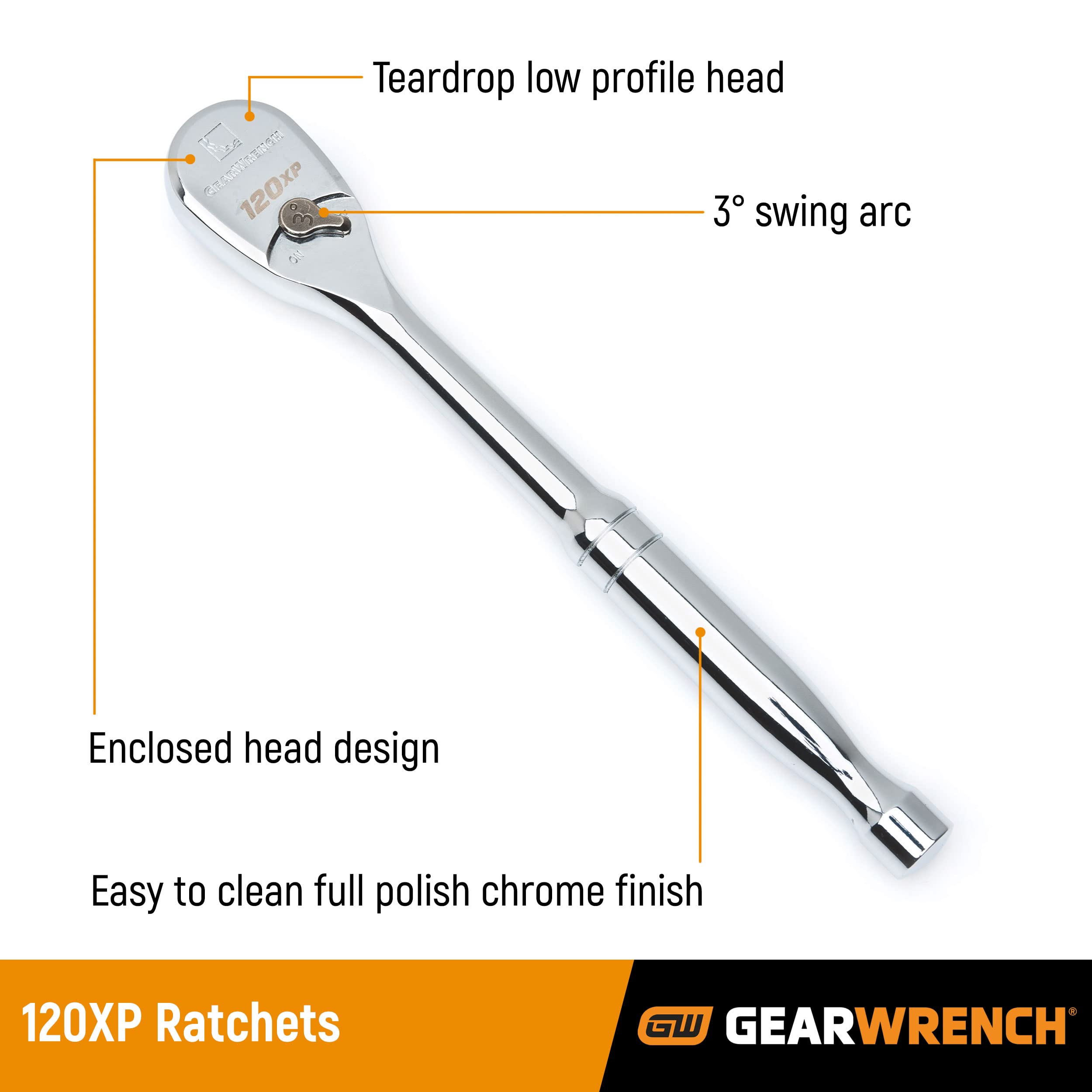 GEARWRENCH standard sockets 3-16in to 9-16in for common fasteners