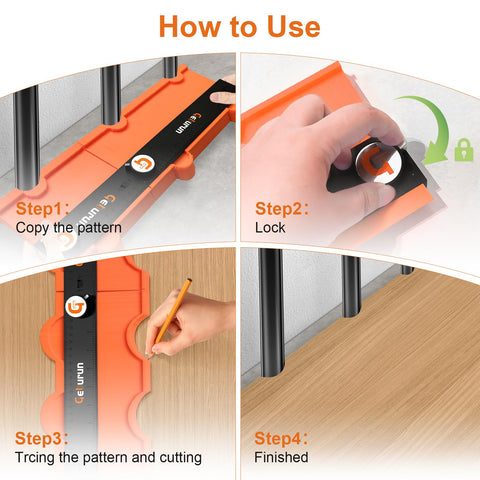 Geburun Contour Gauge's precision width supports accurate tiling, cutting, and layout.