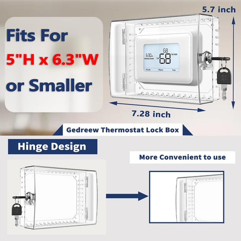 Gedreew clear lock box side view demonstrates compact wall mount